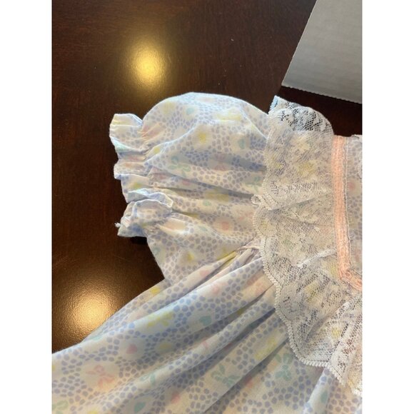 Vintage Pink Blue Yellow Lacey Girls Dress Size 24 Months - Picture 4 of 10